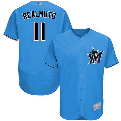 marlins #11 JT Realmuto Blue Flexbase Authentic Collection Stitched Baseball Jersey marlins #11 JT Realmuto Blue Flexbase Authentic Collection Stitched Baseball Jersey