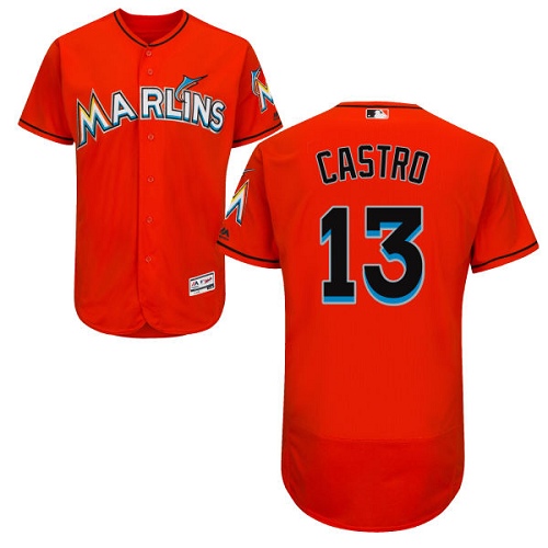 marlins #13 Starlin Castro Orange Flexbase Authentic Collection Stitched MLB Jersey marlins #13 Starlin Castro Orange Flexbase Authentic Collection Stitched MLB Jersey