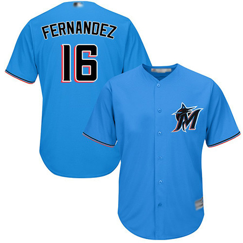 marlins #16 Jose Fernandez Blue New Cool Base Stitched Baseball Jersey marlins #16 Jose Fernandez Blue New Cool Base Stitched Baseball Jersey