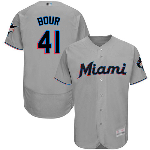 marlins #41 Justin Bour Grey Flexbase Authentic Collection Stitched Baseball Jersey marlins #41 Justin Bour Grey Flexbase Authentic Collection Stitched Baseball Jersey