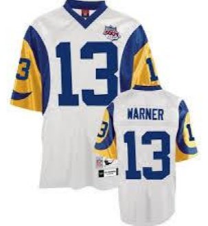 Los Angeles Rams #13 Kurt warner m&n White mens jersey