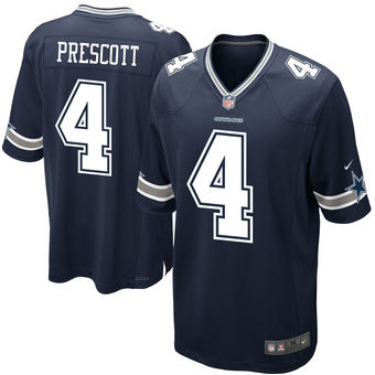 Dallas Cowboys Dak Prescott #4 Nike Custom Game Jersey - Navy